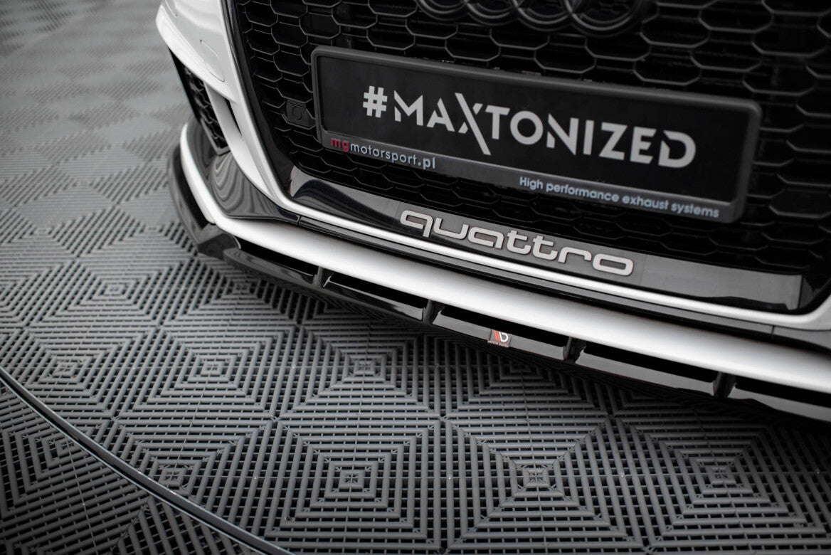 Cup Spoilerlippe Front Ansatz V.3 für Audi RS3 Limousine 8V Facelift Maxton Design