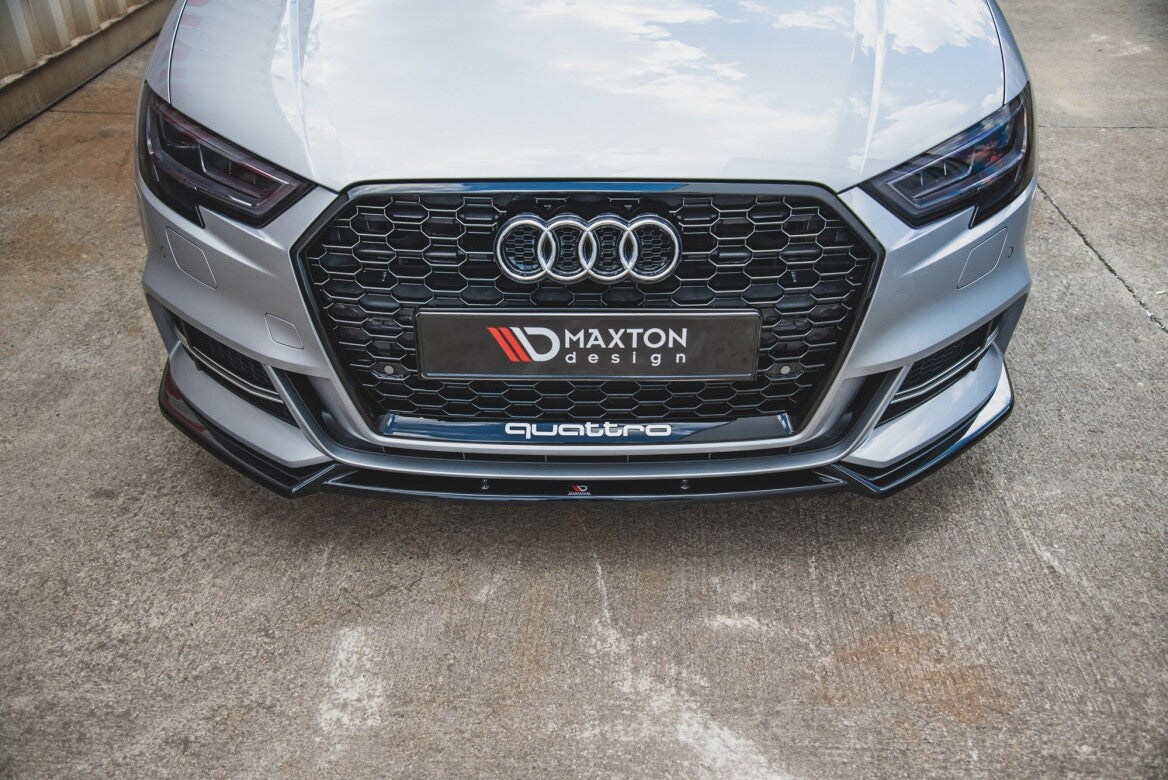 Cup Spoilerlippe Front Ansatz V.3 für Audi S3 / A3 S-Line 8V Limousine Facelift Maxton Design