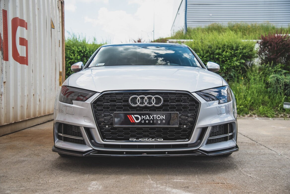 Cup Spoilerlippe Front Ansatz V.3 für Audi S3 / A3 S-Line 8V Limousine Facelift Maxton Design
