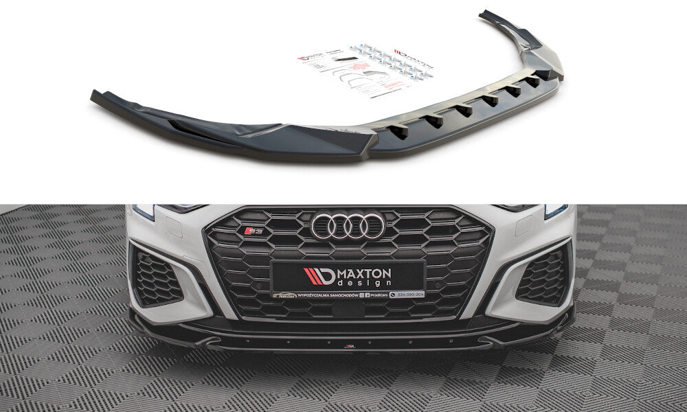 Cup Spoilerlippe Front Ansatz V.3 für Audi S3 / A3 S-Line 8Y Maxton Design