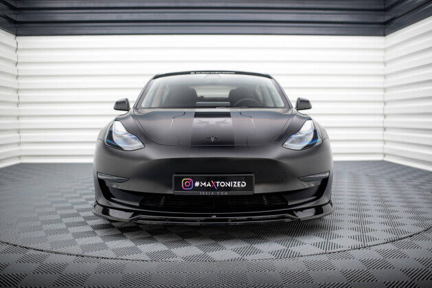 Cup Spoilerlippe Front Ansatz V.3 für Tesla Model 3 Maxton Design