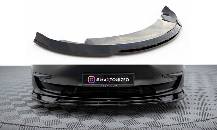 Cup Spoilerlippe Front Ansatz V.3 für Tesla Model 3 Maxton Design