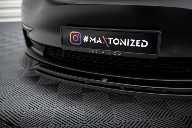 Cup Spoilerlippe Front Ansatz V.3 für Tesla Model 3 Maxton Design