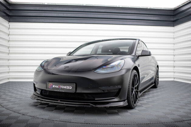 Cup Spoilerlippe Front Ansatz V.3 für Tesla Model 3 Maxton Design