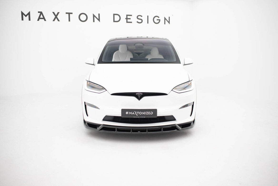 Cup Spoilerlippe Front Ansatz V.3 für Tesla Model X Mk1 FL Maxton Design
