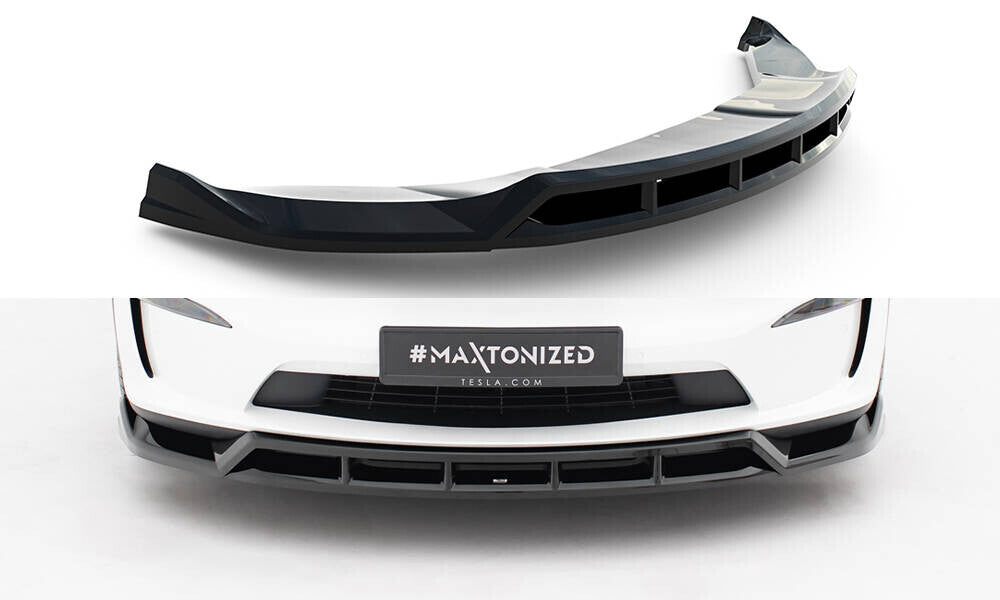 Cup Spoilerlippe Front Ansatz V.3 für Tesla Model X Mk1 FL Maxton Design