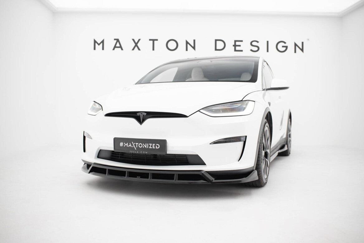 Cup Spoilerlippe Front Ansatz V.3 für Tesla Model X Mk1 FL Maxton Design