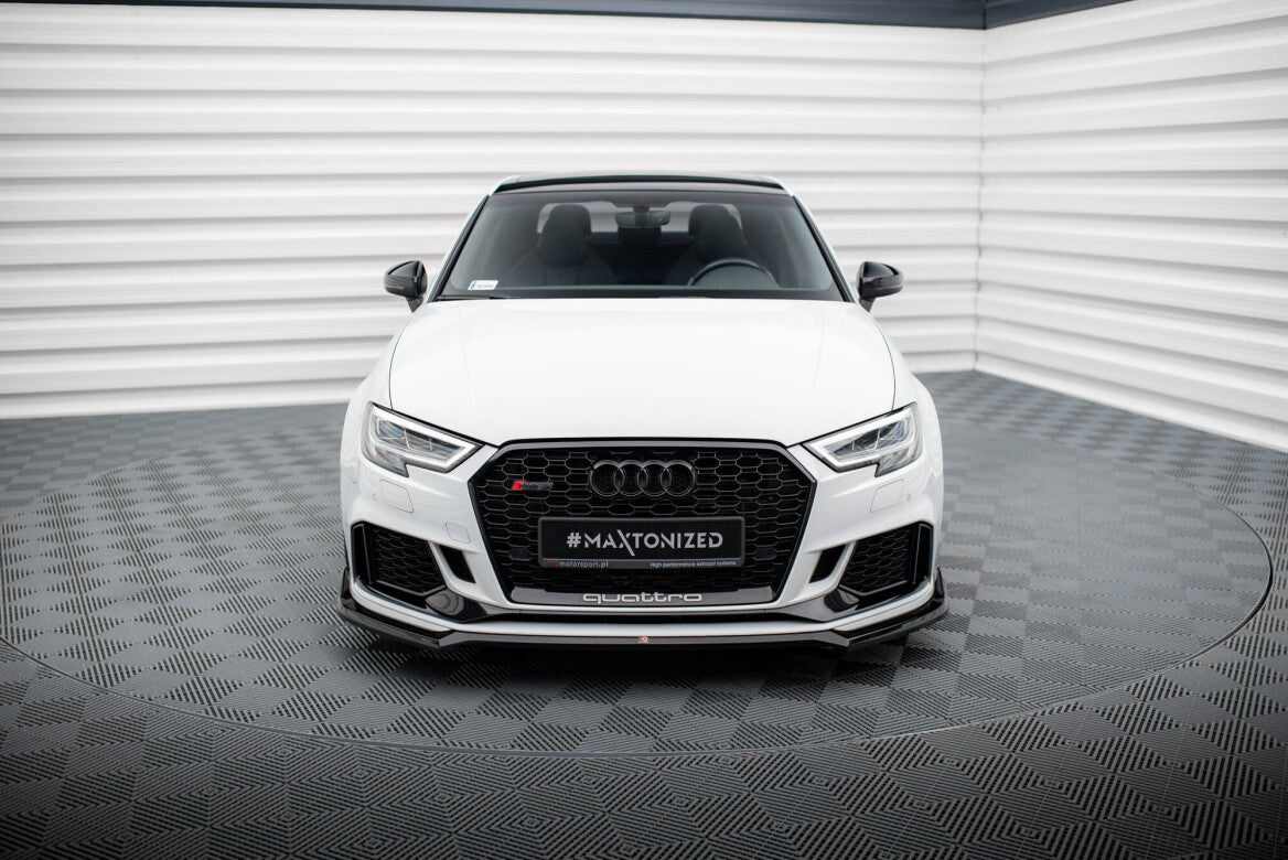 Cup Spoilerlippe Front Ansatz V.4 für Audi RS3 Limousine 8V Facelift Maxton Design