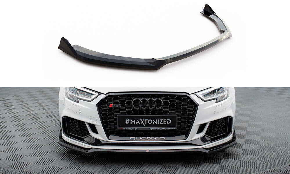 Cup Spoilerlippe Front Ansatz V.4 für Audi RS3 Limousine 8V Facelift Maxton Design