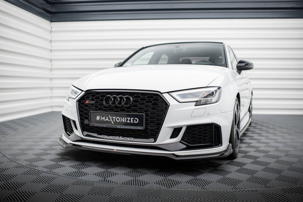 Cup Spoilerlippe Front Ansatz V.4 für Audi RS3 Limousine 8V Facelift Maxton Design