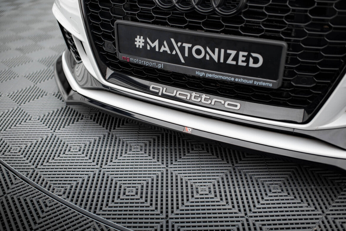 Cup Spoilerlippe Front Ansatz V.4 für Audi RS3 Limousine 8V Facelift Maxton Design
