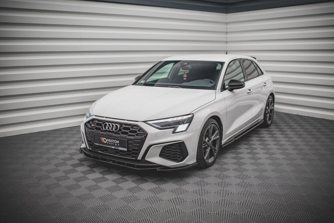 Cup Spoilerlippe Front Ansatz V.4 für Audi S3 / A3 S-Line 8Y Maxton Design