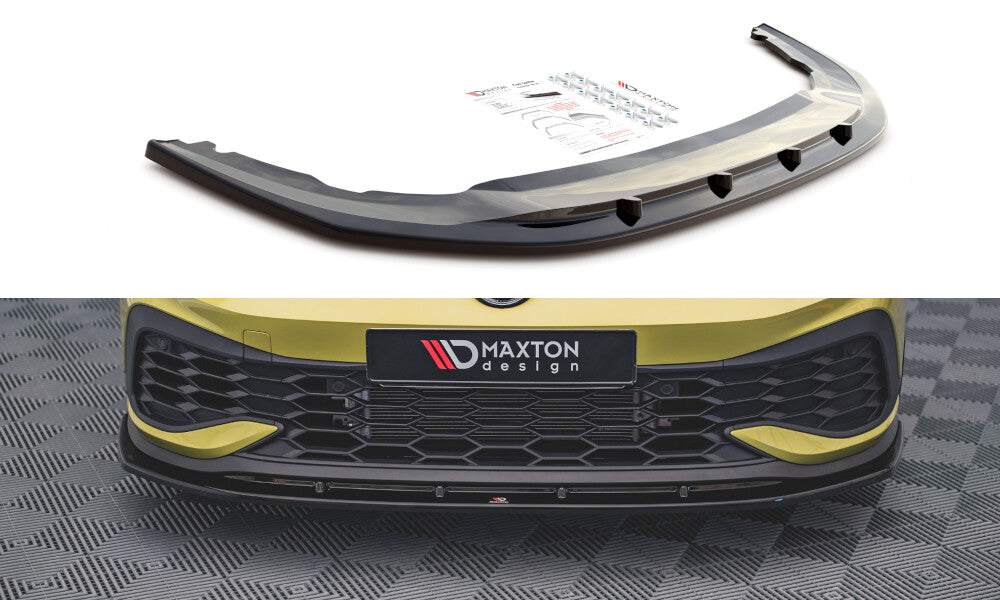 Cup Spoilerlippe Front Ansatz V.4 für VW Golf 8 GTI Clubsport Maxton Design