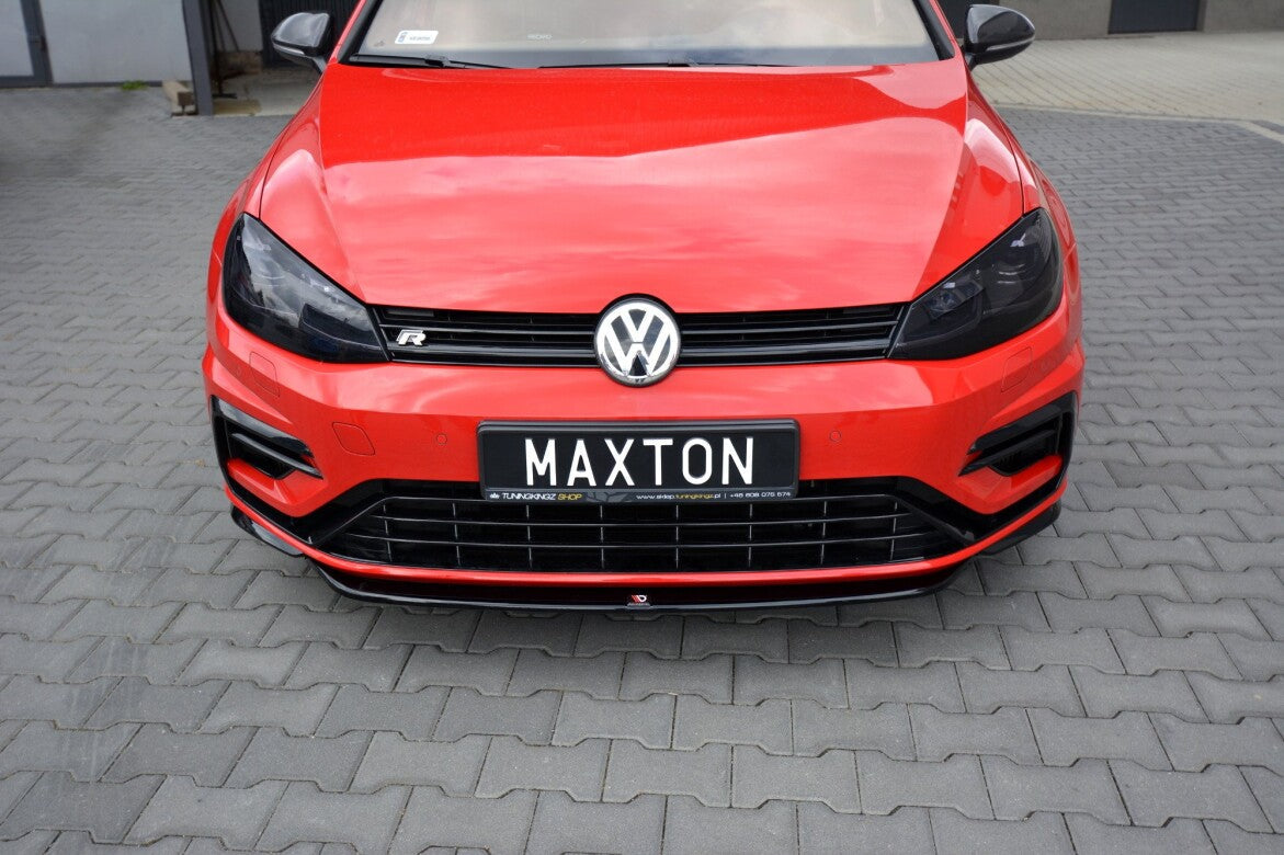 Cup Spoilerlippe Front Ansatz V.5 für VW GOLF 7 R / R-Line FACELIFT Maxton Design