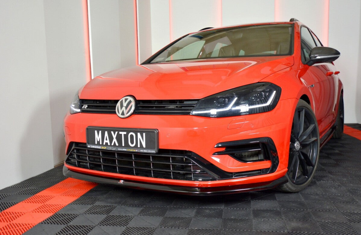 Cup Spoilerlippe Front Ansatz V.6 für VW GOLF 7 R / R-Line FACELIFT Maxton Design