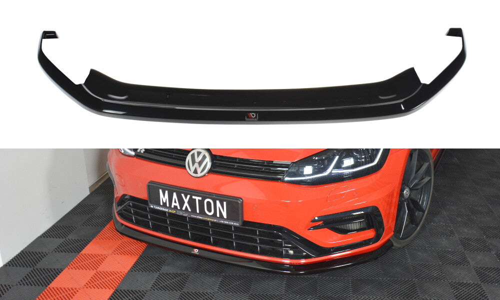Cup Spoilerlippe Front Ansatz V.6 für VW GOLF 7 R / R-Line FACELIFT Maxton Design