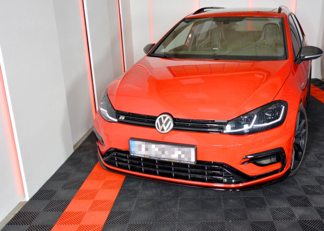 Cup Spoilerlippe Front Ansatz V.7 für VW GOLF 7 R / R-Line FACELIFT Maxton Design