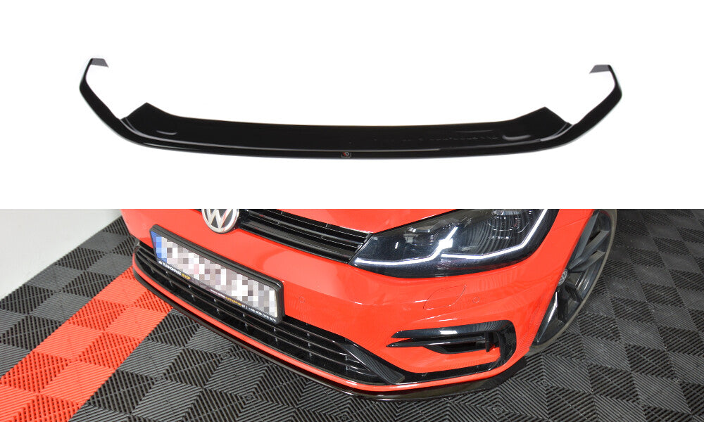 Cup Spoilerlippe Front Ansatz V.7 für VW GOLF 7 R / R-Line FACELIFT Maxton Design