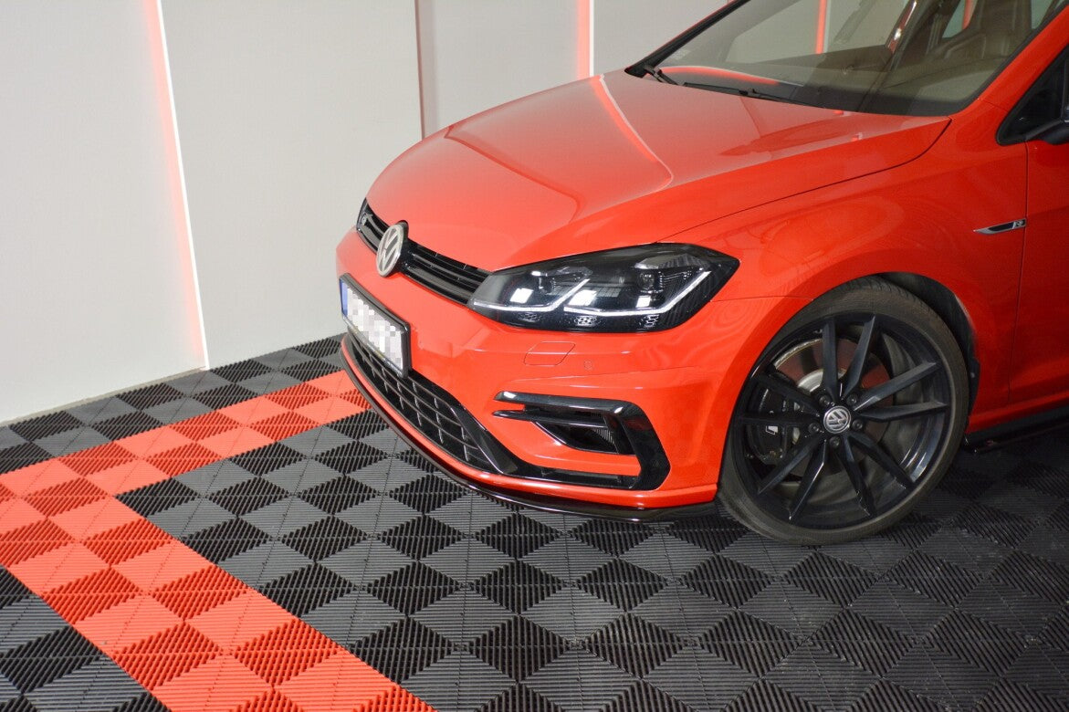 Cup Spoilerlippe Front Ansatz V.7 für VW GOLF 7 R / R-Line FACELIFT Maxton Design