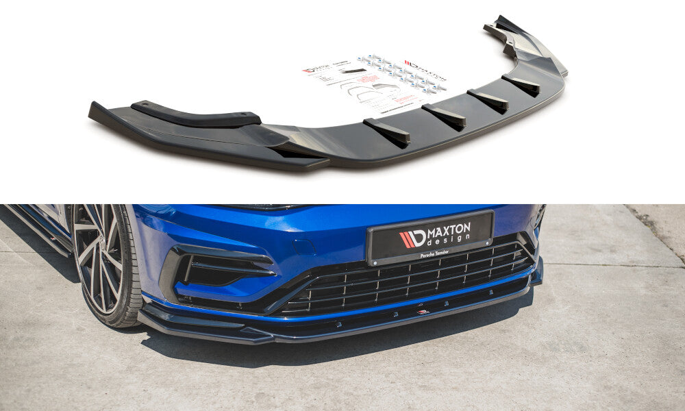 Cup Spoilerlippe Front Ansatz V.9 für VW Golf 7 R/ R-Line FL Maxton Design