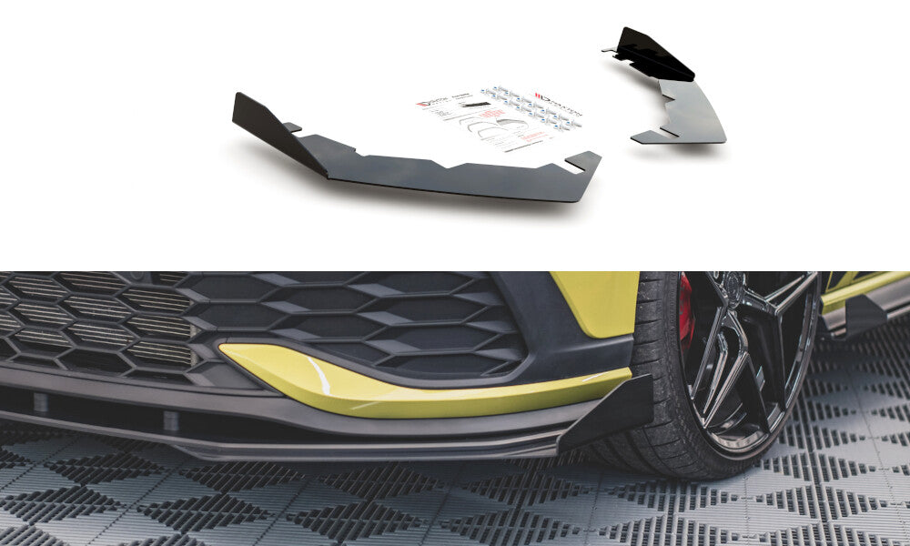 Front Stoßstangen Flaps für VW Golf 8 GTI Clubsport Maxton Design