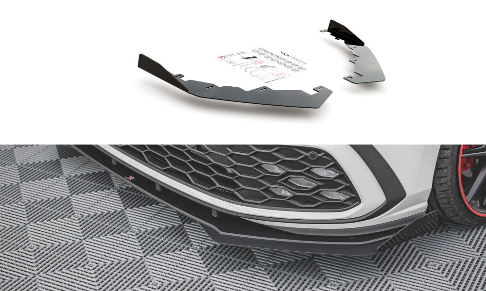 Front Stoßstangen Flaps für VW Golf 8 GTI Maxton Design