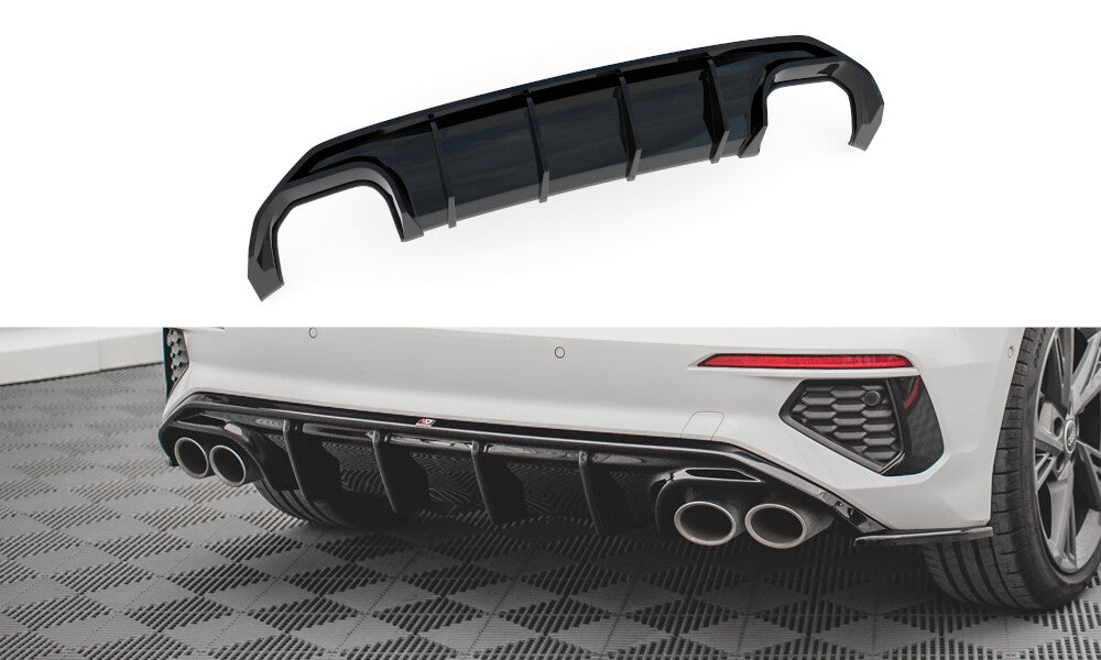 Heck Ansatz Diffusor für Audi S3 8Y Maxton Design