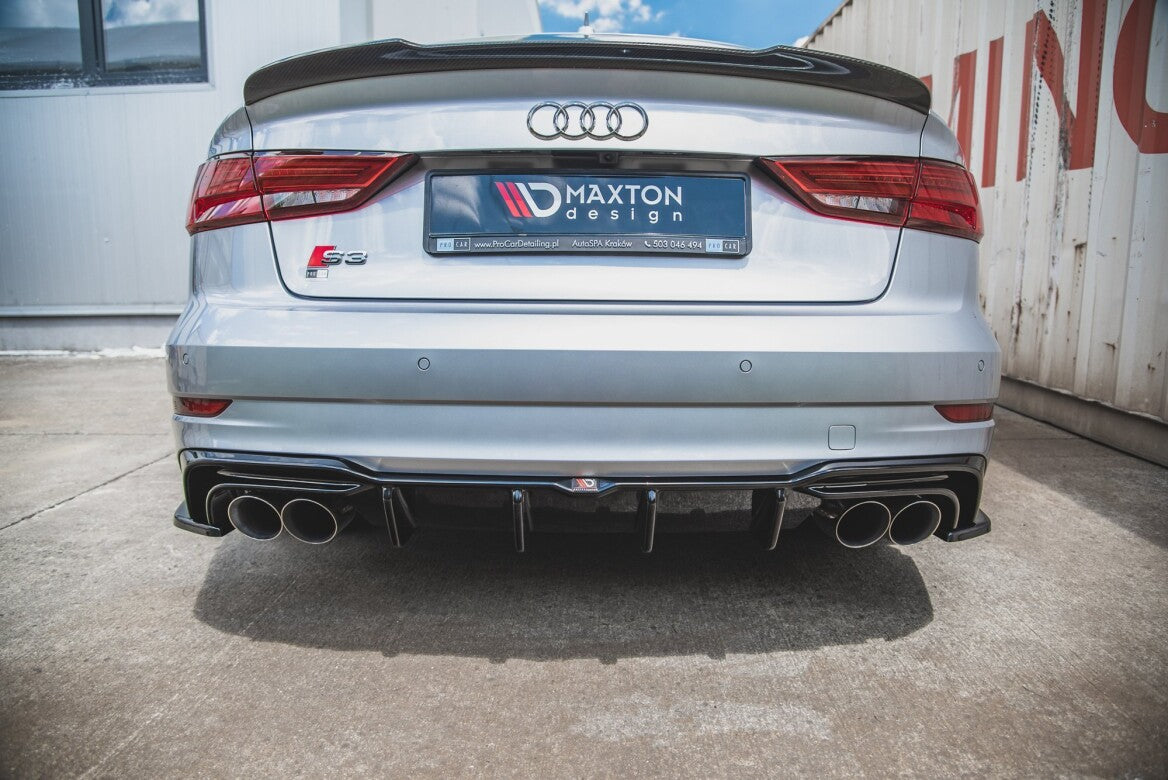 Heck Ansatz Diffusor für Audi S3 Limousine 8V Facelift Maxton Design
