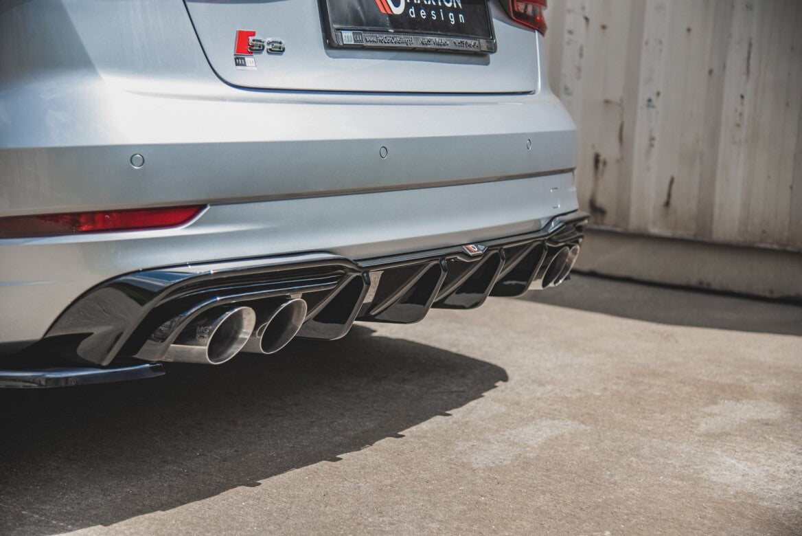 Heck Ansatz Diffusor für Audi S3 Limousine 8V Facelift Maxton Design
