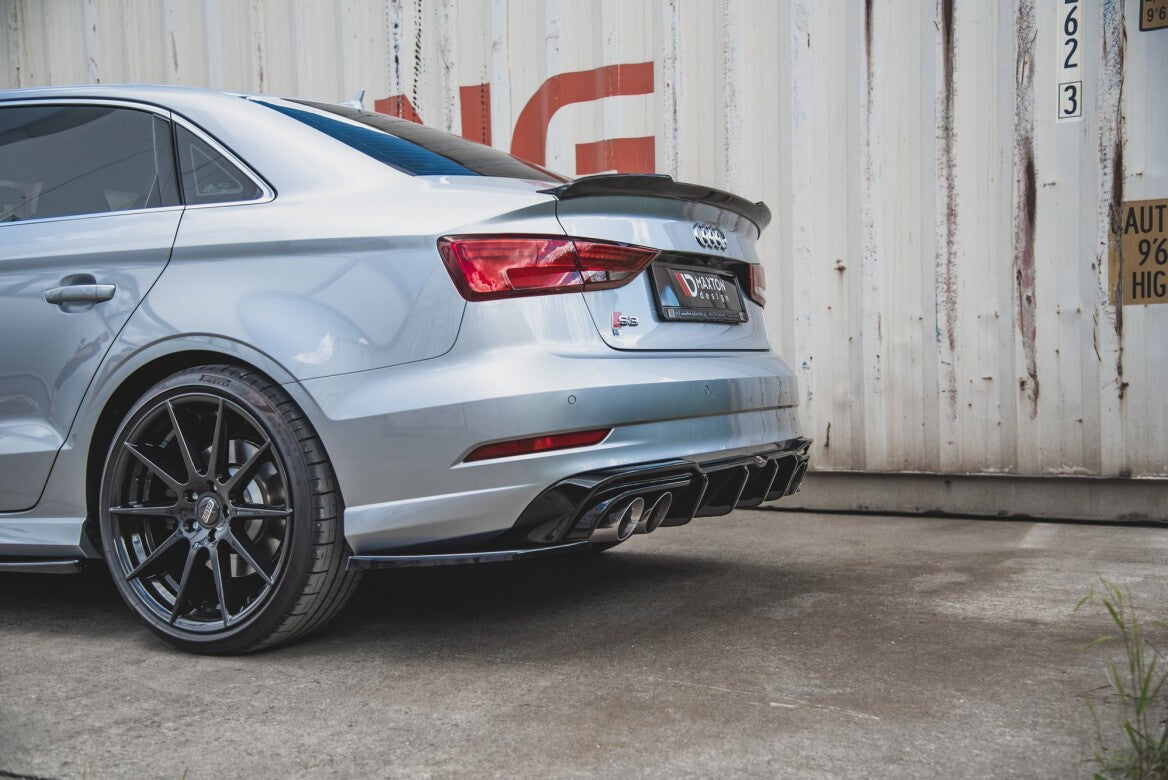 Heck Ansatz Diffusor für Audi S3 Limousine 8V Facelift Maxton Design