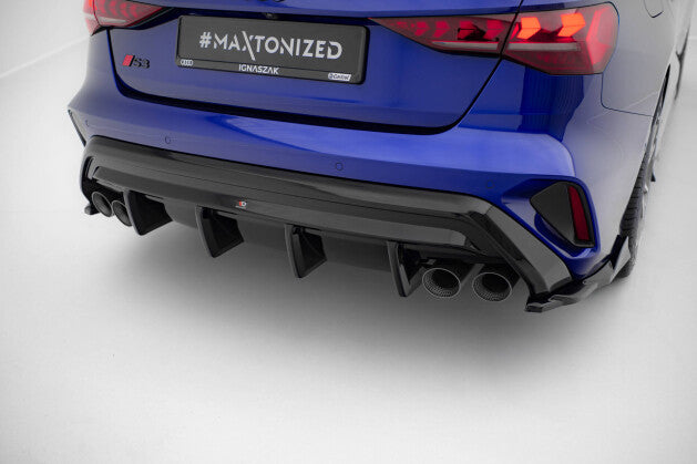Heck Ansatz Diffusor für Audi S3 Limousine 8Y Facelift Maxton Design