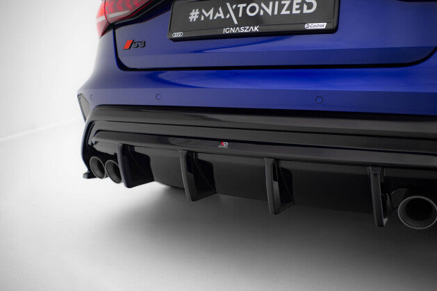 Heck Ansatz Diffusor für Audi S3 Limousine 8Y Facelift Maxton Design