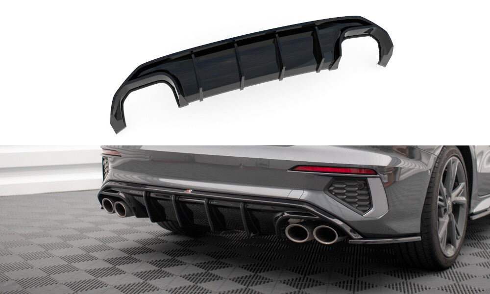 Heck Ansatz Diffusor für Audi S3 Limousine 8Y Maxton Design