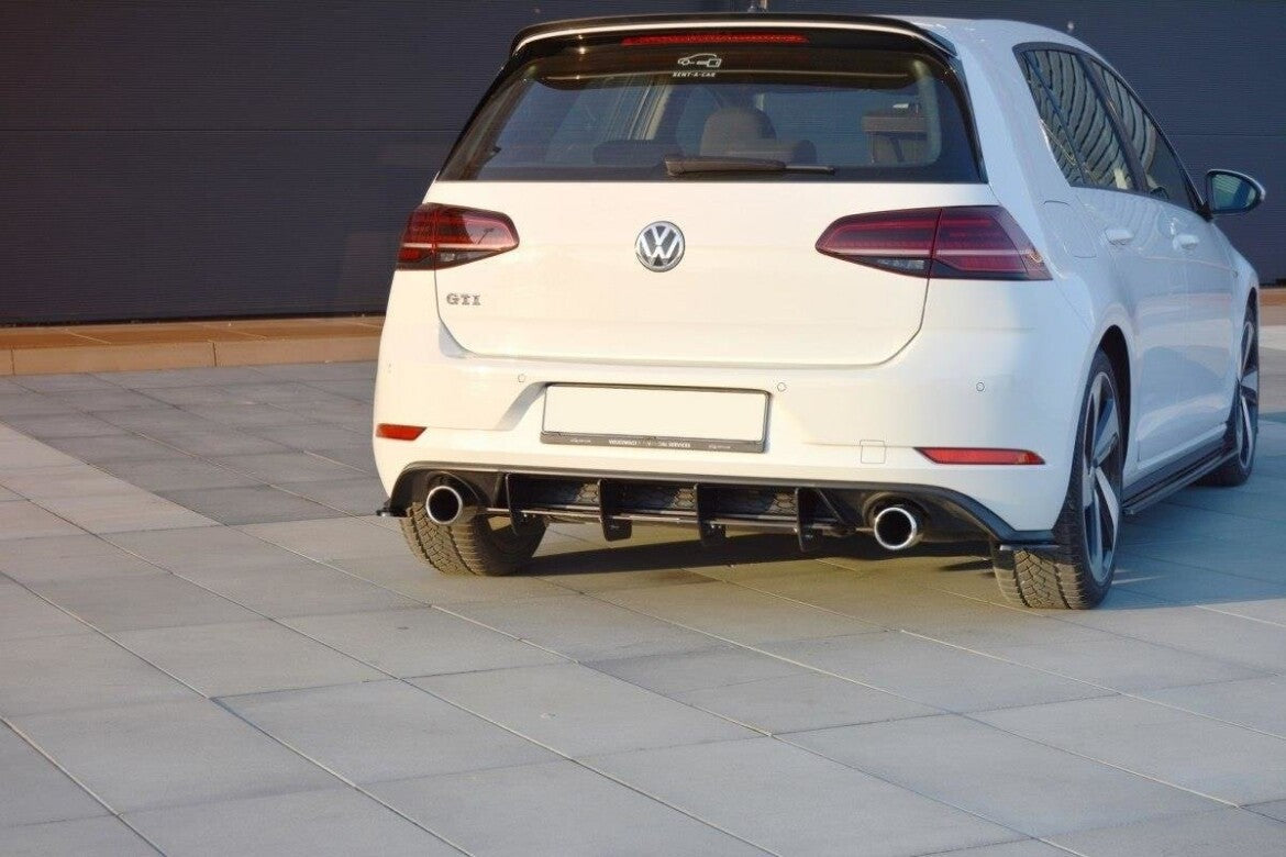 Heck Ansatz Diffusor Heckschürze für VW GOLF 7 GTI FL Maxton Design