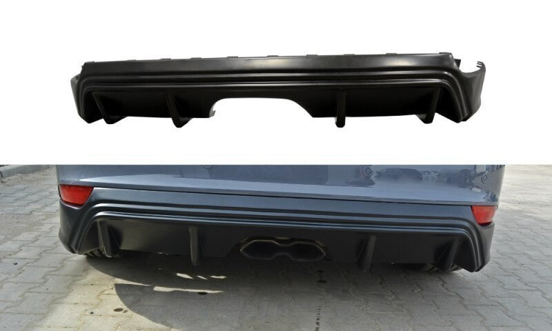 Heck Ansatz Diffusor (RS-Look) für Ford Focus ST Mk3 FL Maxton Design