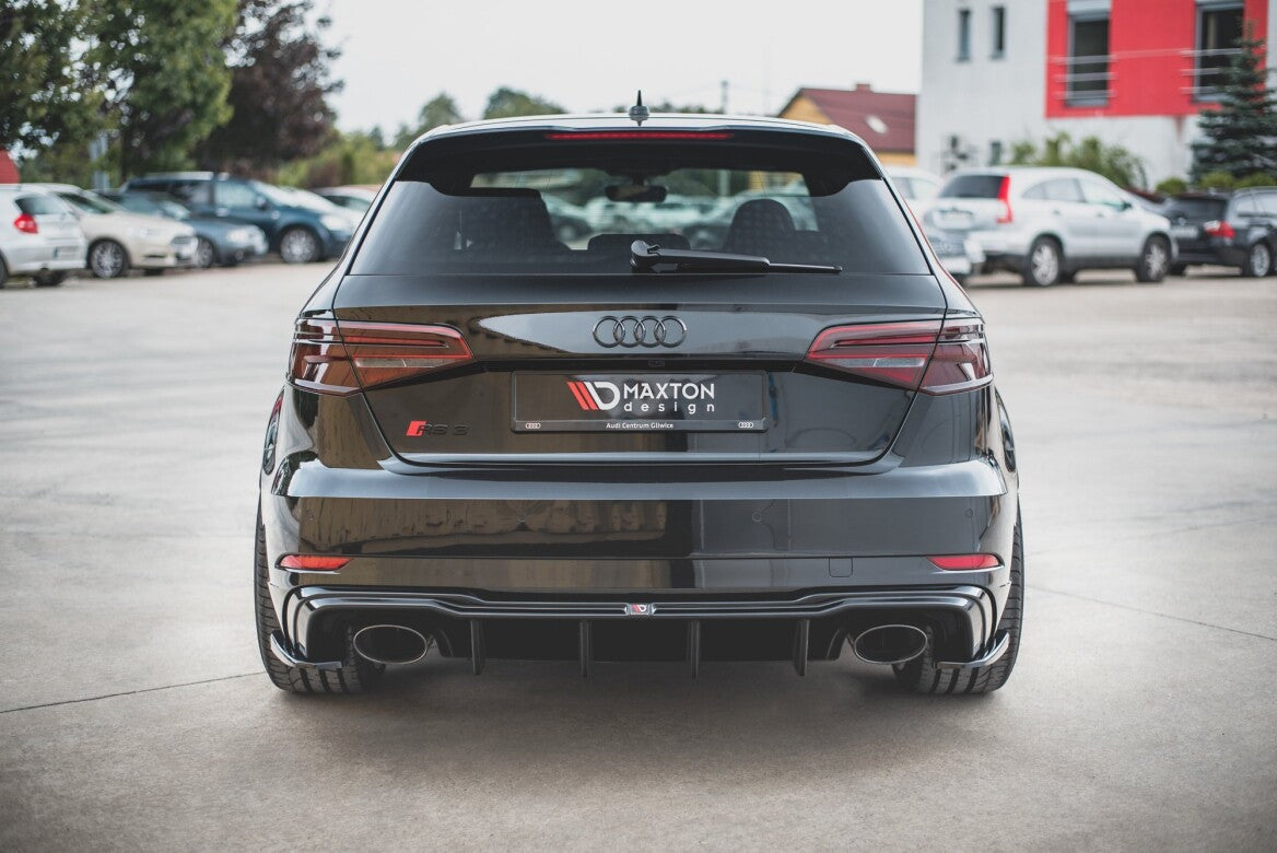 Heck Ansatz Diffusor V.2 für Audi RS3 8V Sportback Facelift   Maxton Design