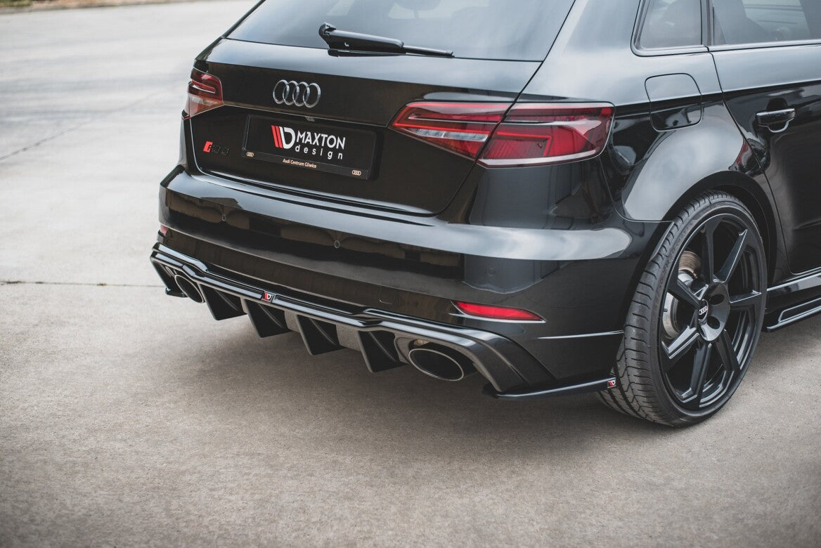 Heck Ansatz Diffusor V.2 für Audi RS3 8V Sportback Facelift   Maxton Design