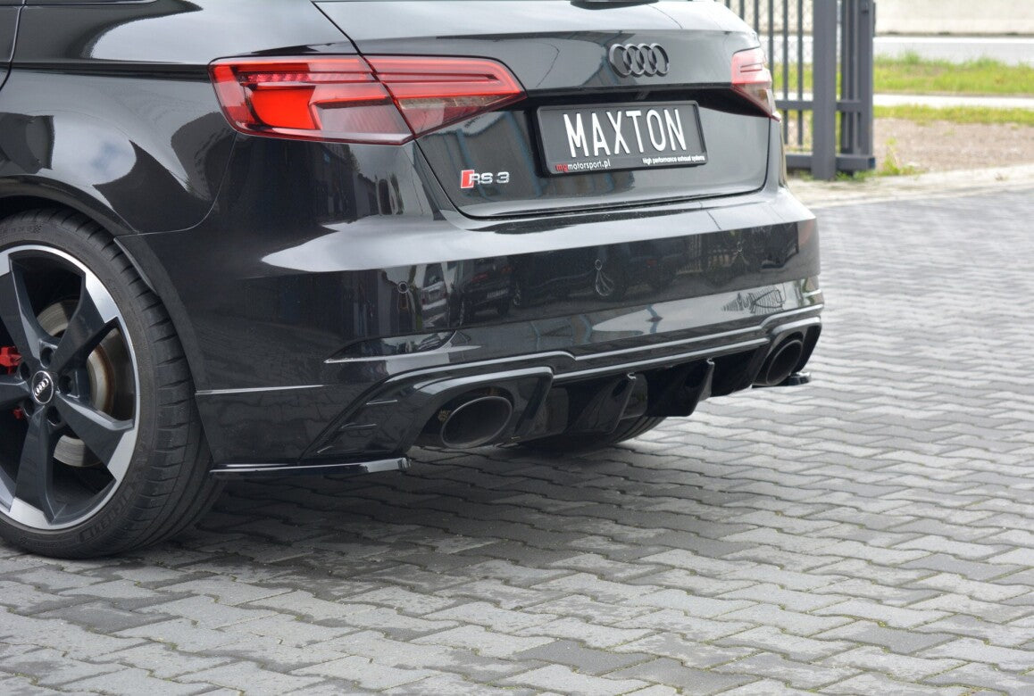 Heck Ansatz Flaps Diffusor für Audi RS3 8V FL Sportback   Maxton Design
