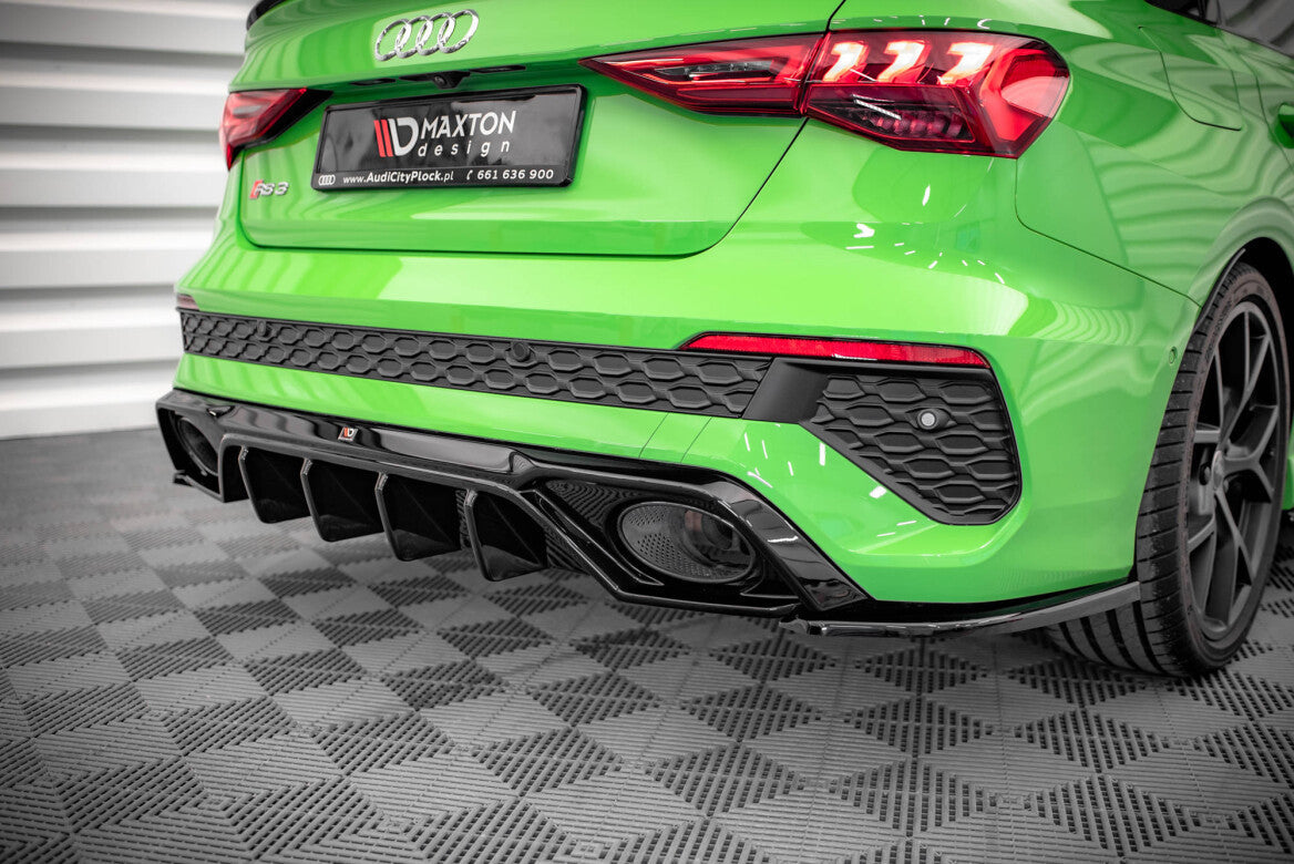 Heck Ansatz Flaps Diffusor für Audi RS3 Limousine 8Y Maxton Design