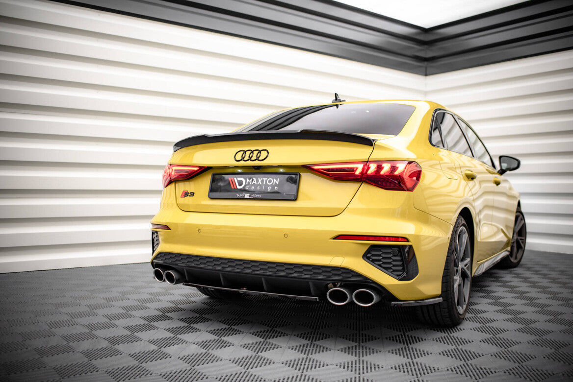Heck Ansatz Flaps Diffusor für Audi S3 Limousine 8Y Maxton Design