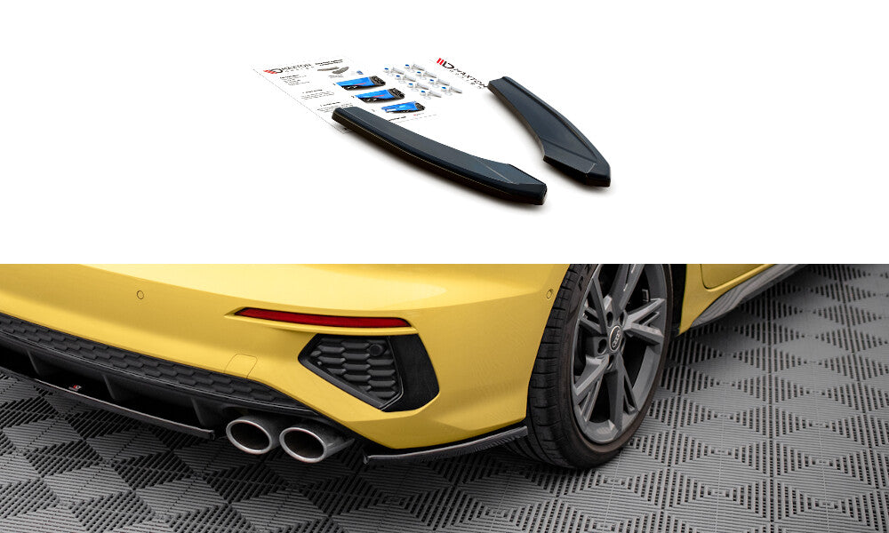 Heck Ansatz Flaps Diffusor für Audi S3 Limousine 8Y Maxton Design