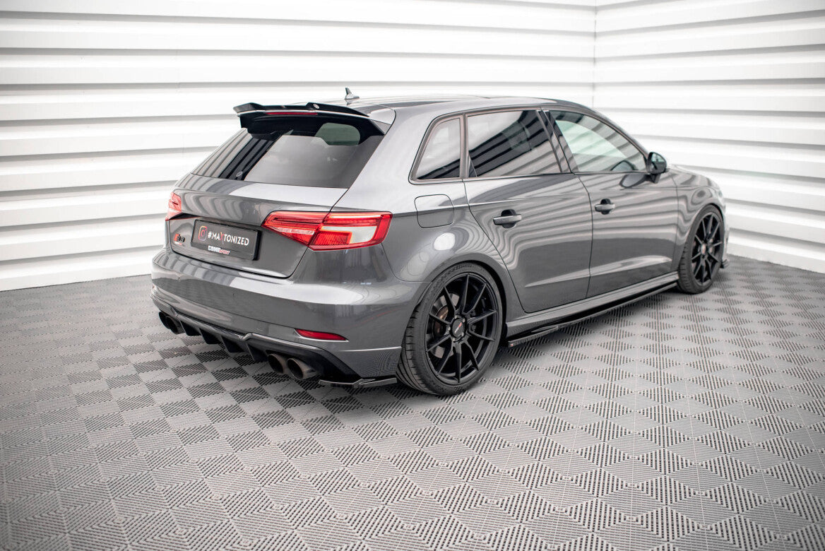 Heck Ansatz Flaps Diffusor für Audi S3 Sportback 8V Facelift Maxton Design