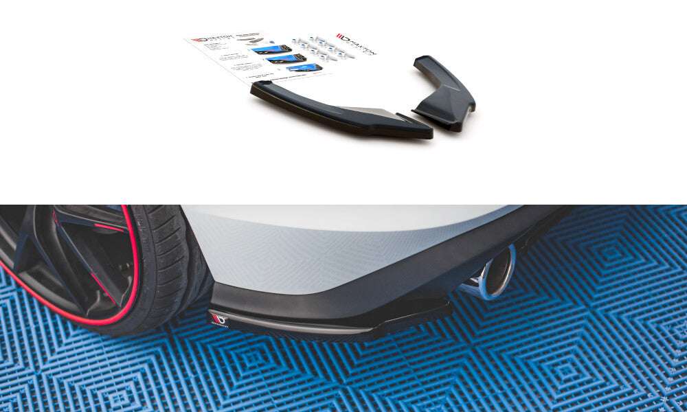 Heck Ansatz Flaps Diffusor für VW Golf 8 GTI Maxton Design