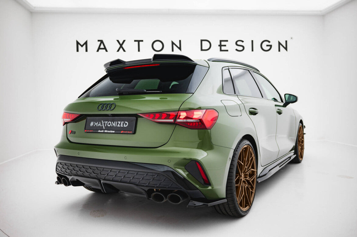 Heck Ansatz Flaps Diffusor V.1 für Audi S3 Sportback Facelift Maxton Design