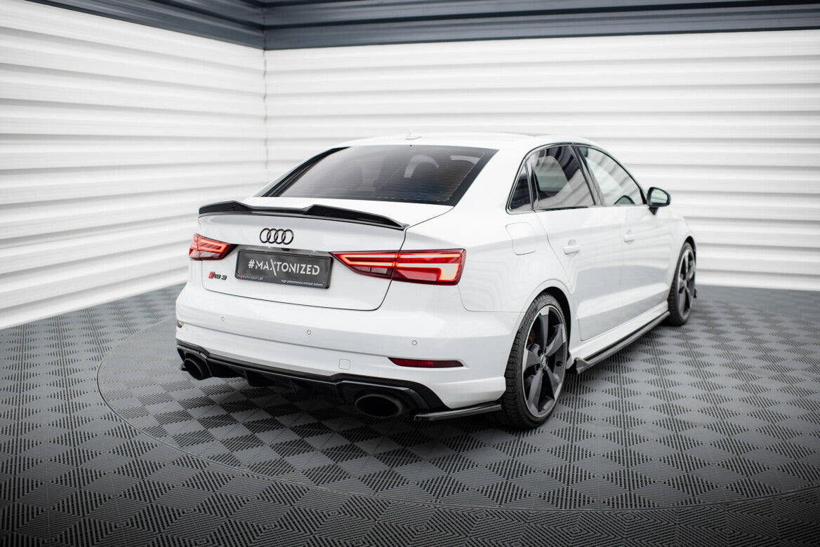 Heck Ansatz Flaps Diffusor V.2 für Audi RS3 Limousine 8V Facelift Maxton Design