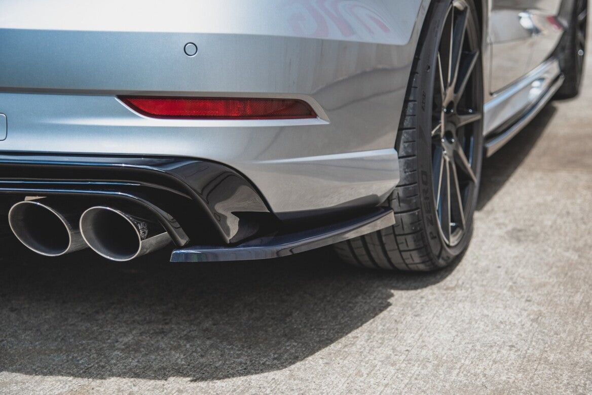 Heck Ansatz Flaps Diffusor V.2 für Audi S3 Limousine 8V Facelift Maxton Design