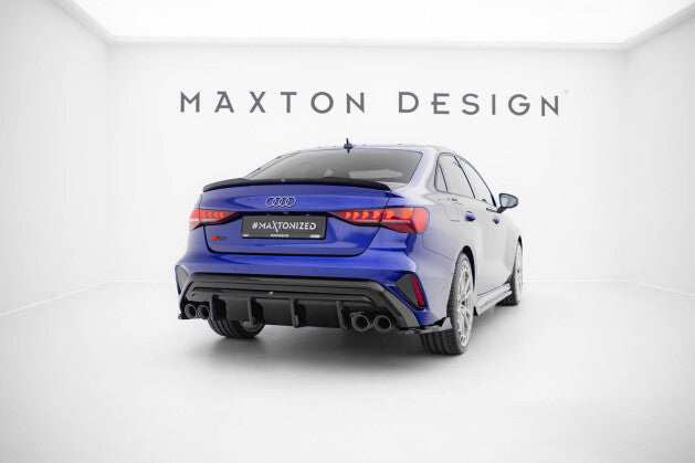 Heck Ansatz Flaps Diffusor V.4 für Audi S3 Limousine 8Y Facelift Maxton Design