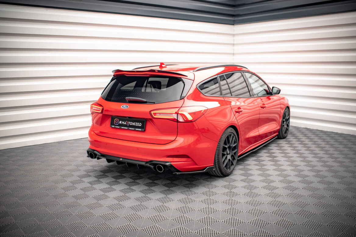 Heck Ansatz Flaps Diffusor V.8 für Ford Focus Kombi ST-Line Mk4 Maxton Design