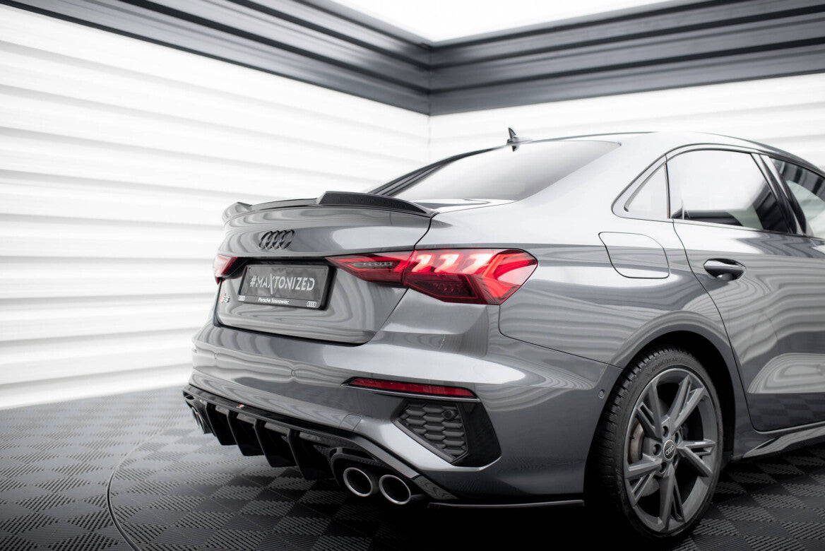 Heck Spoiler Aufsatz Abrisskante 3D für Audi A3 / A3 S-Line / S3 / RS3 Limousine 8Y Maxton Design
