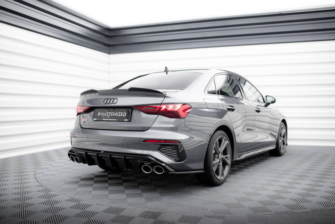 Heck Spoiler Aufsatz Abrisskante 3D für Audi A3 / A3 S-Line / S3 / RS3 Limousine 8Y Maxton Design